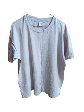 True Vintage T-shirt Large Plain Off White Single Stitch Made In Usa Cotton 90s